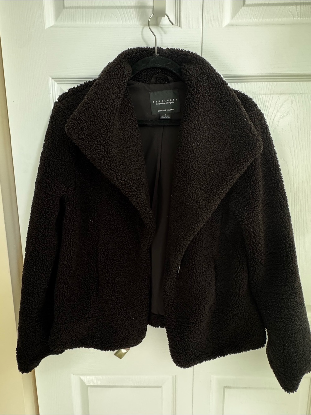 Sanctuary Plush Teddy Jacket in Black